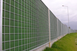 Grüne WandLärmschutzwände Paneele schalldämmende Platten  Polen